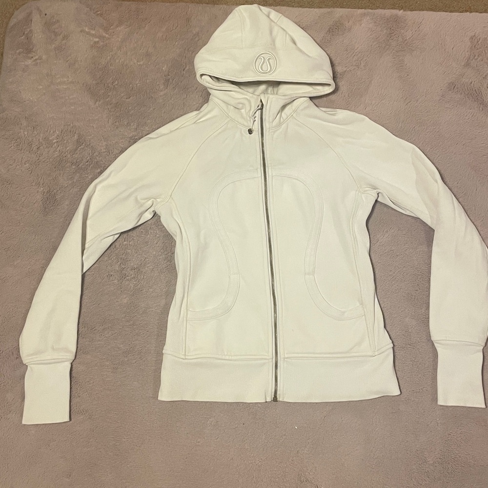 Off White Lululemon Zip-Up Hoodie